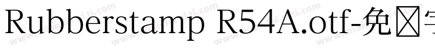 Rubberstamp R54A.otf字体转换